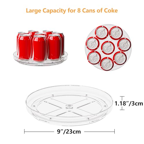4 Pack 9 Inch Clear Lazy Susan Turntable Organizer (9inch - 4 Pack)