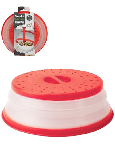 Collapsible Microwave Splatter Cover 10.5 in Medium (Candy Apple Red / Medium (10 inch))