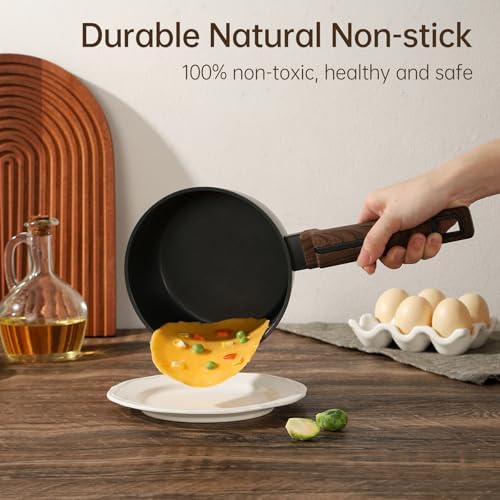 1 QT Nonstick Saucepan with Lid (1 Quarts)