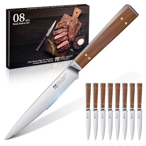 Serrated Steak Knives Set of 8 (4.9 inch)