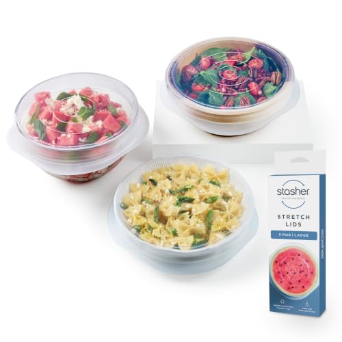 Premium Reusable Silicone Stretch Lids (3-Pack of 9" Lids)
