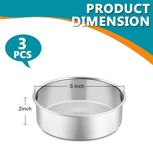 5 Inch Round Cake Pan Set of 3 (5 Inch)