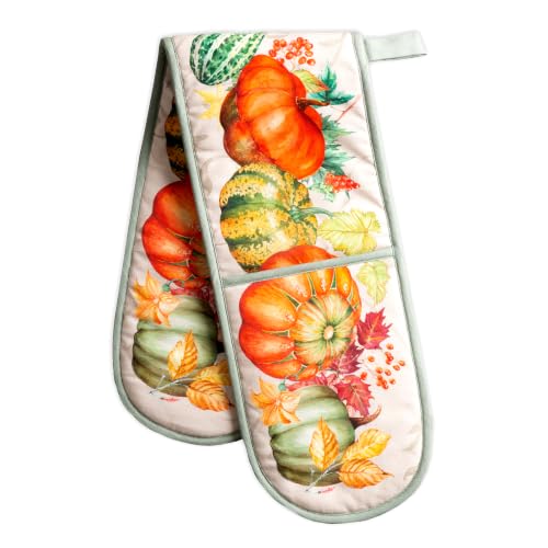 Double Oven Mitts 100% Cotton Double Oven Glove (085 - Lumina / 7" x 35" (Double Oven Mitt))
