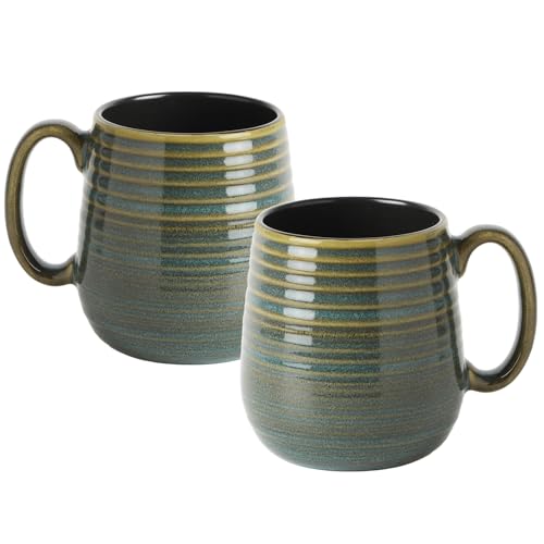20 oz Large Coffee Mug for Women and Men (Green / 20 oz (2 Count))