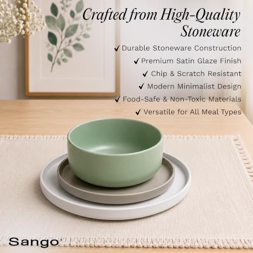 12 Piece Stoneware Dinnerware Set for 4