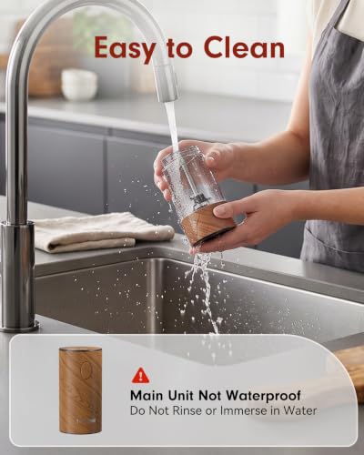 Larger Capacity Rechargeable Electric Salt and Pepper Grinder Set