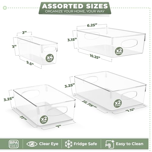 Fridge Organizers and Storage (Small/Medium/Large/XL / 10 Pack)