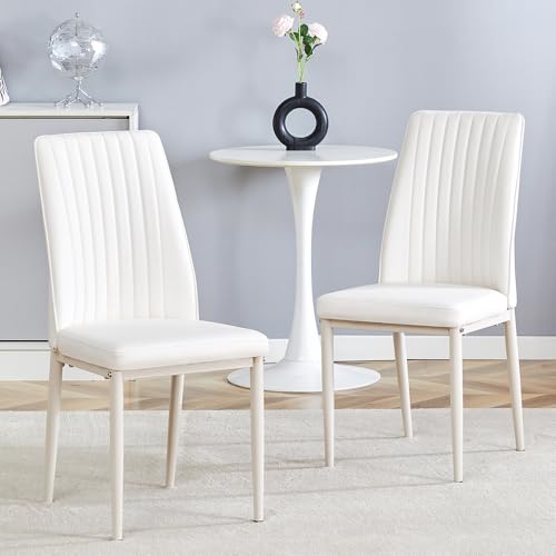 Modern Dining Chairs Set (B- All White)