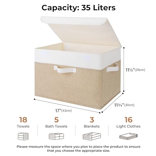 Memory Keepsake Storage Box (White/Khaki / Extra Large-2 Pack)
