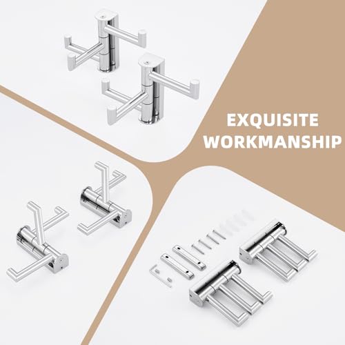 Swivel Towel Hook Polished Chrome (2 Pack / Polished Chrome)