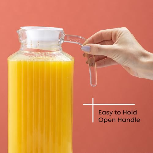 60oz Glass Pitcher with Lid (60 Ounces)