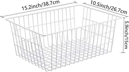 Wire Storage Baskets (6 Pack / White)