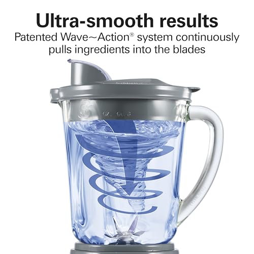 Power Elite Blender For Smoothies With Wave Action System (Gray / 40 Oz. Glass Jar (Pack of 1))