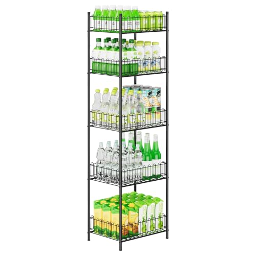 Soda Can Organizer for Pantry 5 Tier Water Bottle Organizer Holder for Tumbler Travel Mug Cup