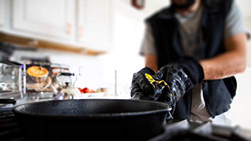 Heat Resistant Oven Glove (Black/Yellow / Mitten)