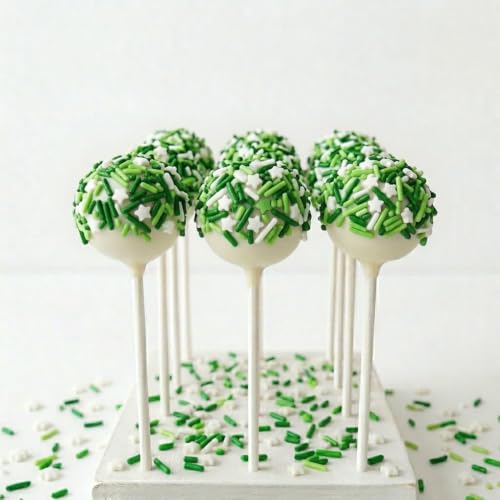 Sprinkles Edible Cake and Cupcake Jimmies (Green White)