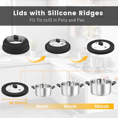 Microwave Splatter Cover (Black / 10.8 inch)