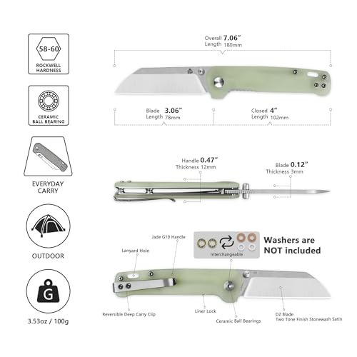 Penguin V2 Folding Pocket Knife (Jade)