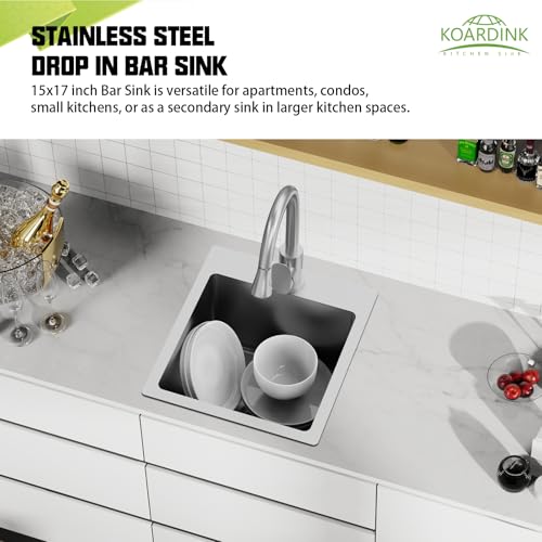 Kitchen And Bar Sink (15x17 Stainless)