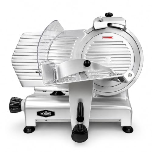 MS 12SL Commercial 420W Electric Meat Slicer 12" Frozen Slicer (Anodized Silver)