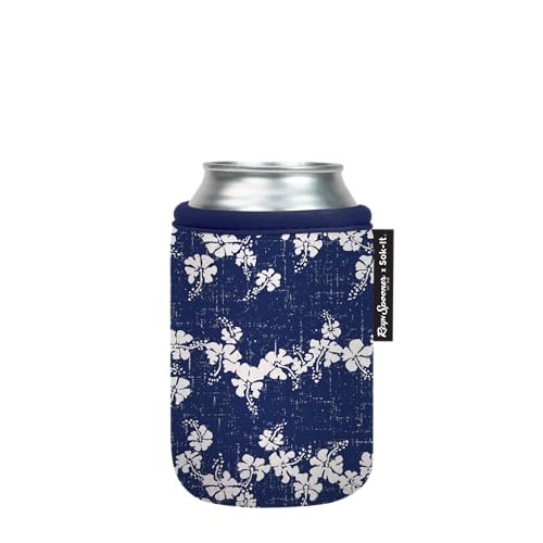 CanSok Sleeve for Beer & Soda Insulated Neoprene Cover (Reyn Spooner 50th State Flower / 12oz Can Sleeve)