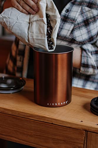 Airscape Stainless Steel Coffee Canister (Brushed Copper / Medium)