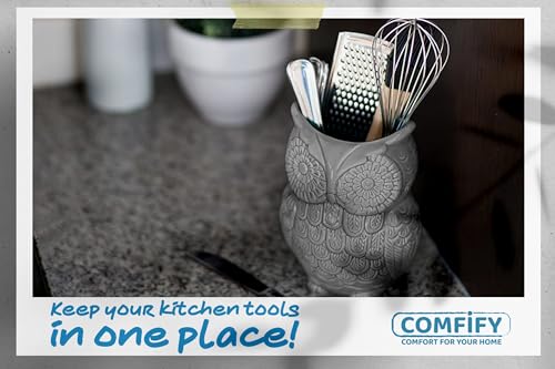 Gray Owl Utensil Holder (Gray)