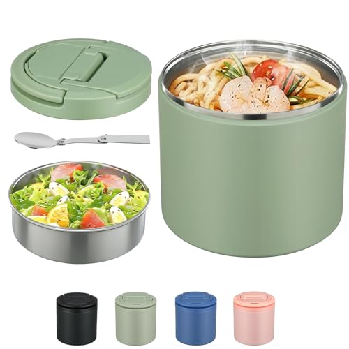 Soup Thermo for Hot Food Adults 40oz Lunch Containers Wide (Green)