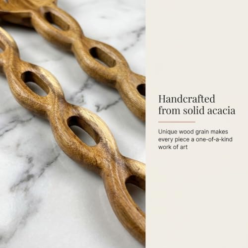13 Inch Acacia Wood Salad Servers (Acacia Wood)