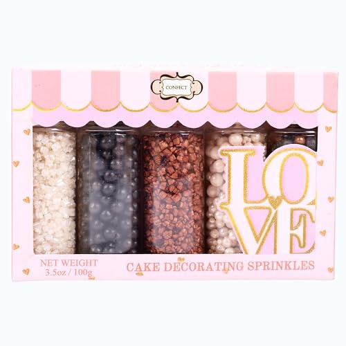 Sprinkles Confect Sprinkles for Cakes & Cupcakes Decoration Assorted pack of 5 Starry Night Mix Black (5 Ounce)