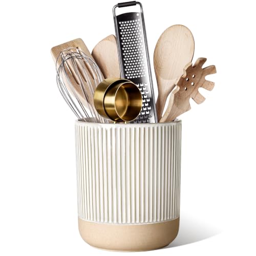Ceramic Kitchen Utensil Holder (Line(L))