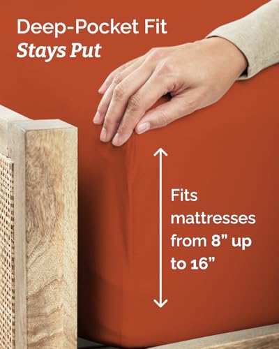 Twin XL 3 Piece Sheet Set (26 - Terracotta / Twin XL)