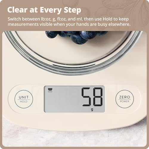 Food Scale Slim & Compact Build (Birch White)