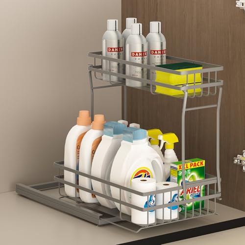 1 Pack Under Sink Organizers and Storage (Grey / 1 Pack)