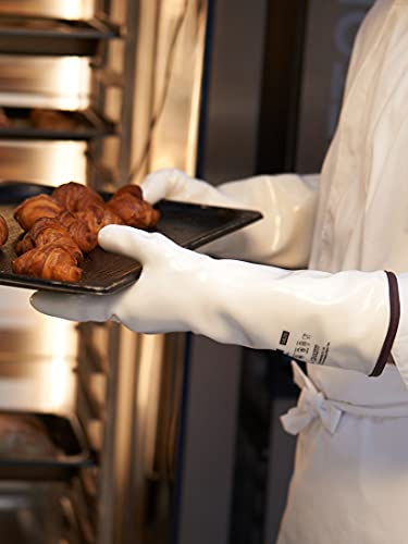 LANON 15" Liquid Silicone Oven Mitt (White Extra Long / XXL/11)