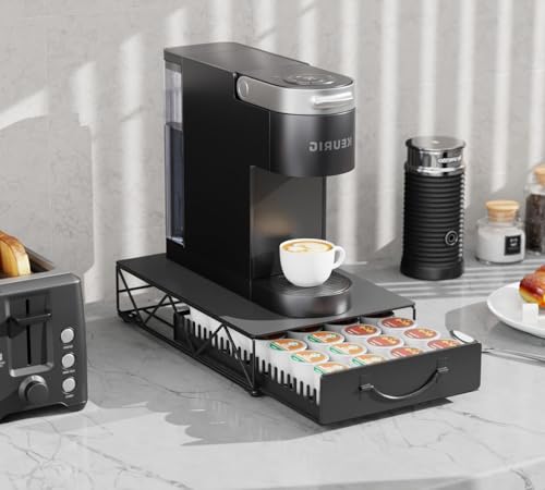 Coffee Pod Holder Drawer Compatible with Nespresso (Pure Black)