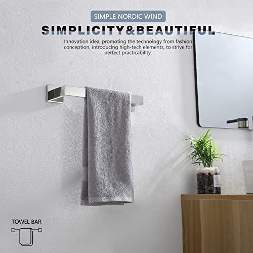 12 Inch Single Towel Bar (Polished Chrome / 12-Inch)