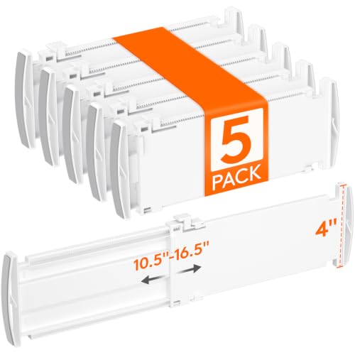 5 Pack 4" High Drawer Dividers (4"H, 10.5-16.5"L)