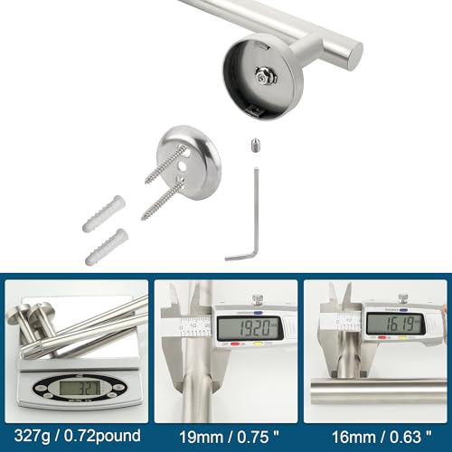 Towel Racks for Bathroom 24 Inch (Brushed Nickel / 24" (21" Hanging Length))
