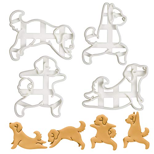 Set of 4 Yoga Dog cookie cutters