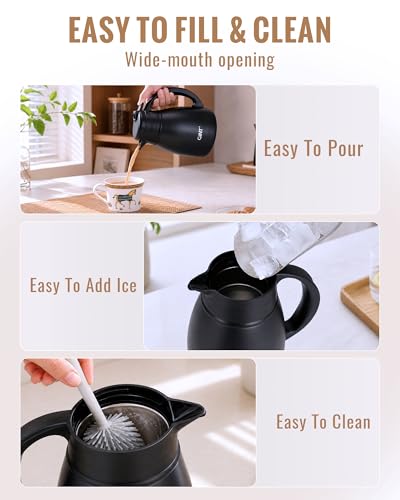 Insulated Coffee Carafe 34 Oz (Black / 34 oz)