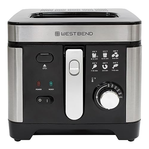 Deep Fryer with Adjustable Temperature Control Nonstick Basket Easy