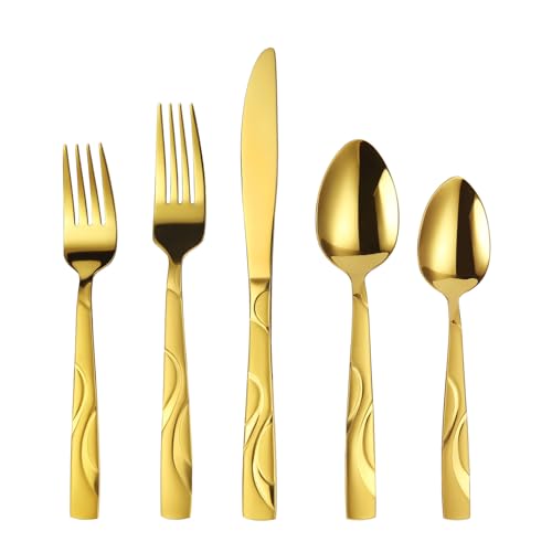 30 Piece Gold Silverware Set for 6 (Gold / 30-Piece)