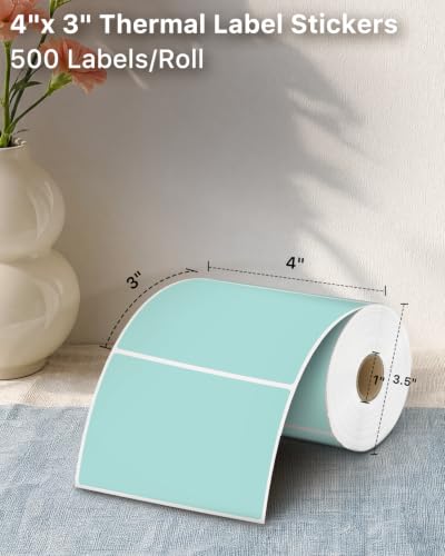 4x3 Inch Thermal Labels (4"x3" / Green)