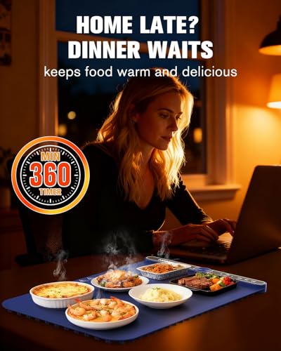 Warming Mat for Food (Blue / 24x15 Inch)