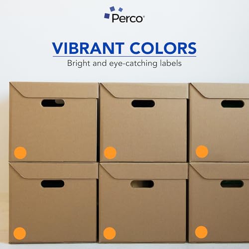 Neon Orange Perforated Round Circle Dot Sticker 2 (Neon Orange / 2 Inch)