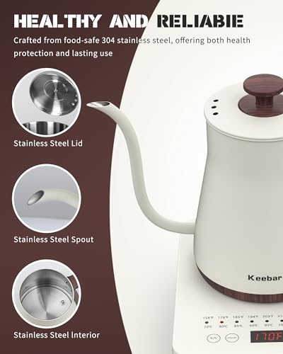 Gooseneck Electric Kettle (White)