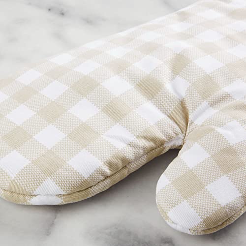 Gingham Oven Mitt 2 (Milkshake Tan / 7"x13")