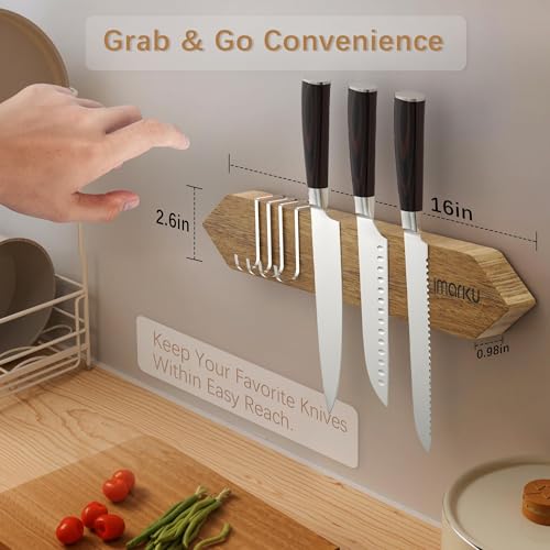 Magnetic Knife Strip 16 Inch (Magnetic / 15.94*2.60*0.91 inches)