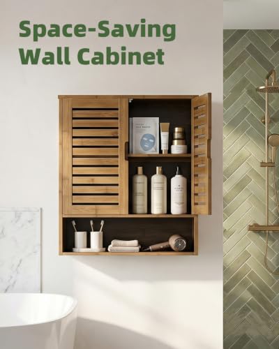 Bathroom Cabinet Wall Mounted (Walnut)